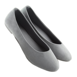 Weiche graue Ballerinas für Damen JX51 1