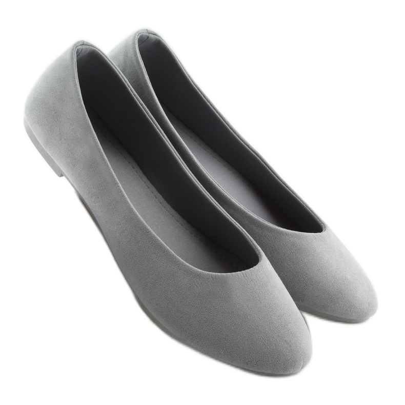 Weiche graue Ballerinas für Damen JX51 1