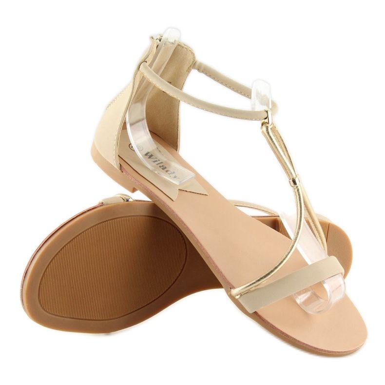 Beige Sandalen für Frauen 117-6 beige 2