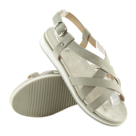Graue Damensandalen sehr bequem 1499 Grey 1