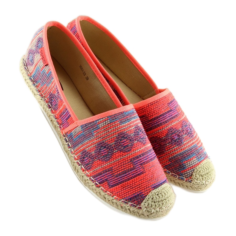 Fluo 3051 Fushia Damen-Espadrilles orange 1