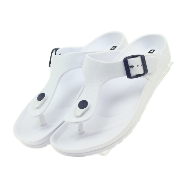 Big Star 274A158 Damensandalen weiß schwarz 6