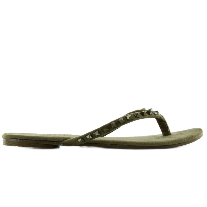 Flip-Flops mit DD26 Green Pyramidennieten grün 2