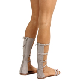 Gladiator Romanes mit zarten Streifen Jh grau 2