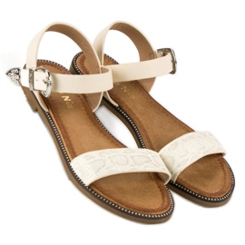 Nio Nio Bequeme flache Sandalen gelb 1