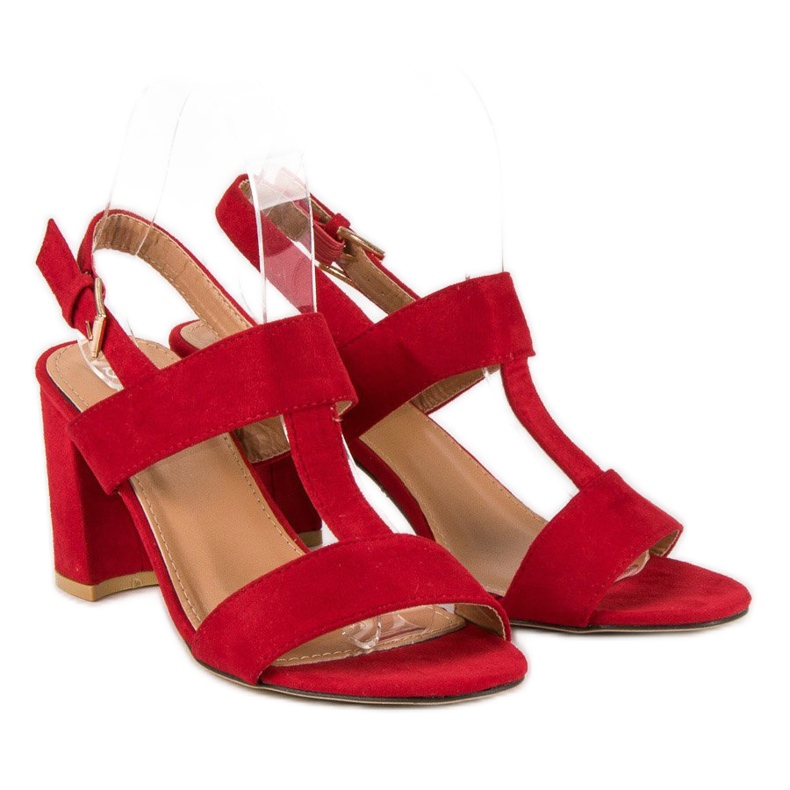 SDS Rote Sandalen an einem Pfosten 1