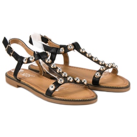 SDS Schwarze Sandalen mit Schnalle 1