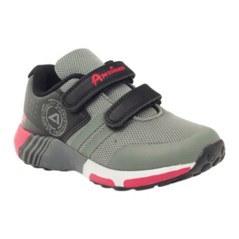 American Club American ADI Sportschuhe für Kinder 16687 grau schwarz rot 1