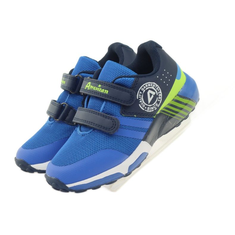 American Club Amerikanische ADI Sportschuhe für Kinder 16687 blau grün navy blau 4