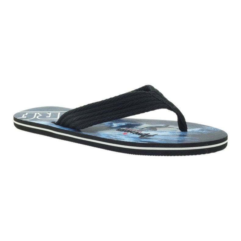 American Club Amerikanische Herren-Flip-Flops SURF schwarz 1