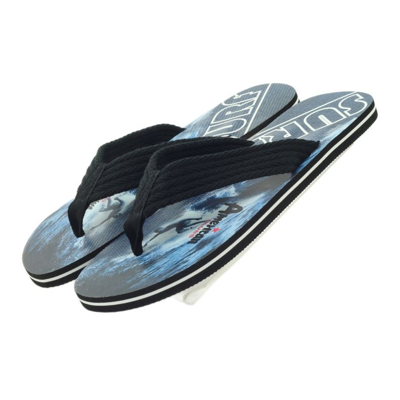 American Club Amerikanische Herren-Flip-Flops SURF schwarz 4