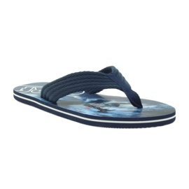 American Club Amerikanische Herren-Flip-Flops SURF navy blau 1