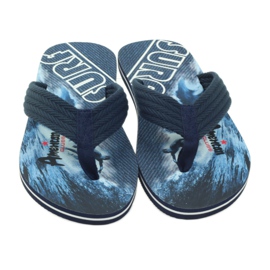 American Club Amerikanische Herren-Flip-Flops SURF navy blau 3