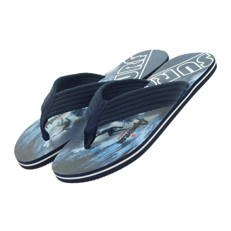 American Club Amerikanische Herren-Flip-Flops SURF marineblau 4