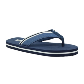 American Club Amerikanische Damen-Schaumstoff-Flip-Flops navy blau 1