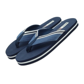 American Club Amerikanische Damen-Schaumstoff-Flip-Flops marineblau 4
