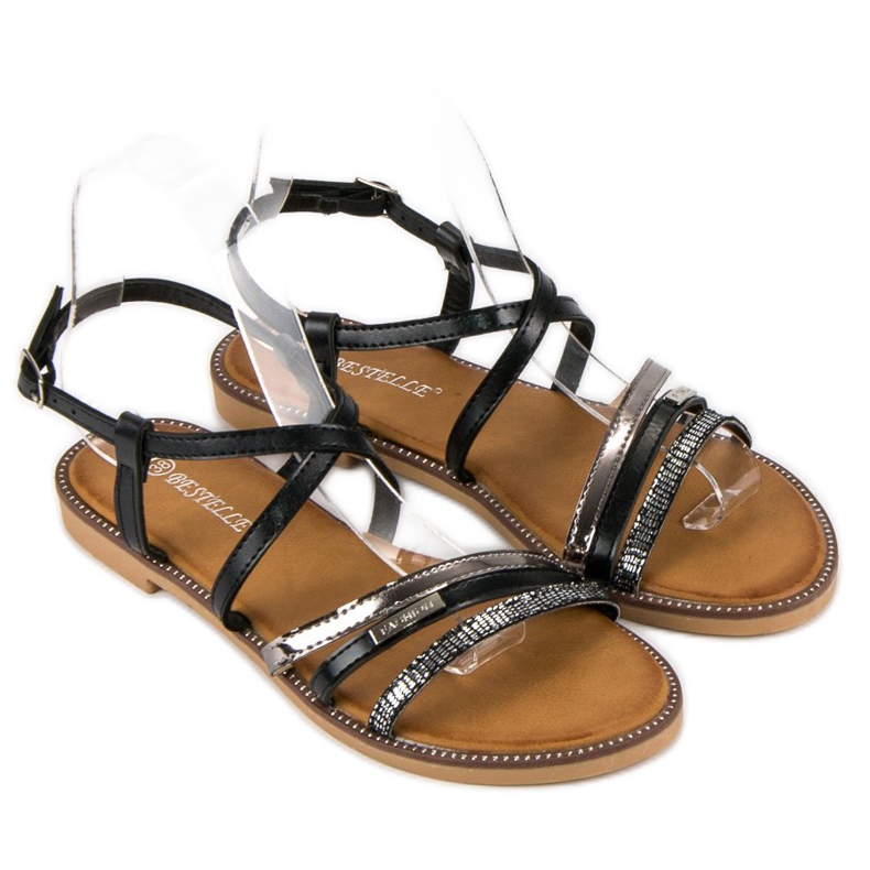 Bestelle Schwarze Sandalen mit Schnallenverschluss 1