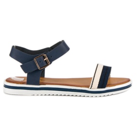 Top Shoes Damensandalen für Matrosen blau 1
