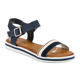 Top Shoes Damensandalen für Matrosen blau 2