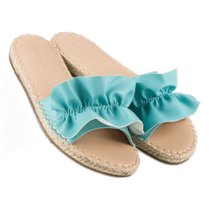 Vices Blaue Flip-Flops Espadrilles Laster 1