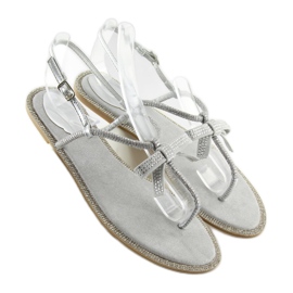 Graue Sandalen für Damen Flip-Flops 17715 Grigio 2