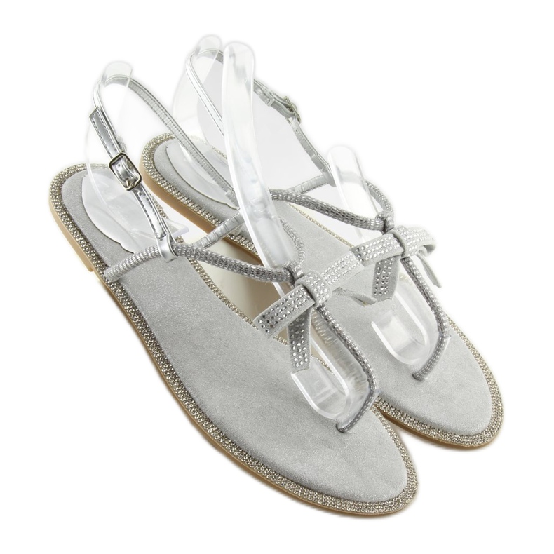 Graue Sandalen für Damen Flip-Flops 17715 Grigio 2