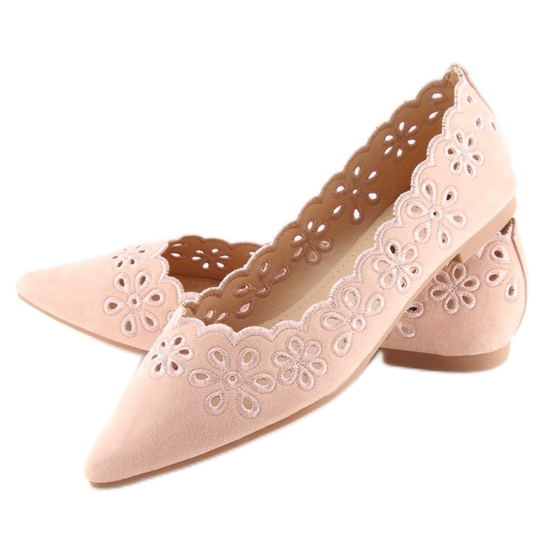 Ballerinas mit rosa Lochmuster IT-29 Pink 1