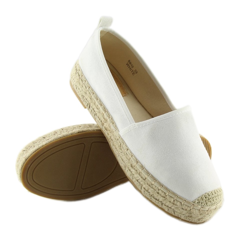 Weiße Damen-Espadrilles BB10P weiß 2