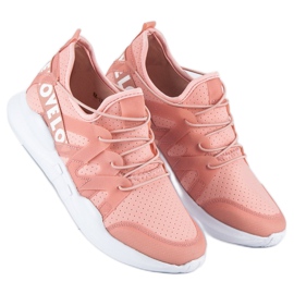 Modische Sportschuhe weiß rosa 1