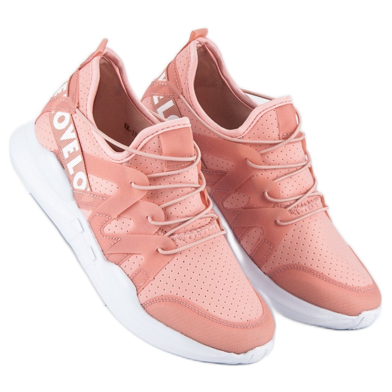 Modische Sportschuhe weiß rosa 1