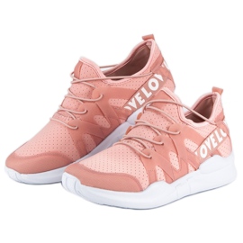 Modische Sportschuhe weiß rosa 2