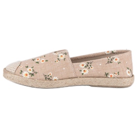 Vices Espadrilles mit Blumen Schraubstöcke braun 1