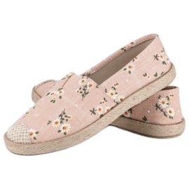 Vices Espadrilles mit Blumen Schraubstöcke rosa 2