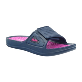 American Club Amerikanische marineblaue Wasserpantoffeln rosa navy blau 2