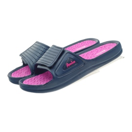 American Club Amerikanische marineblaue Wasserpantoffeln rosa 5