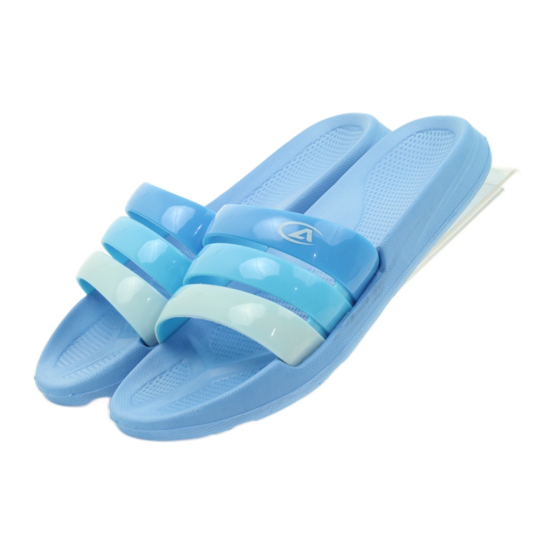 American Club Amerikanische Badeschuhe für Damen blau 4