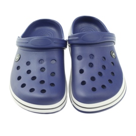 American Club Crocs Clogs Pantoffeln marineblaue Sandalen navy blau 3