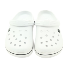 American Club Kroks klobige weiße Sandalen 3