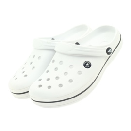 American Club Kroks klobige weiße Sandalen 4