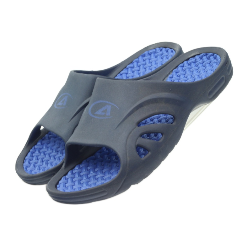 American Club Amerikanische Schaumstoff-Badeschuhe für Herren marineblau 4
