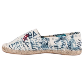 McKey Stylische Espadrilles weiß blau navy blau 1