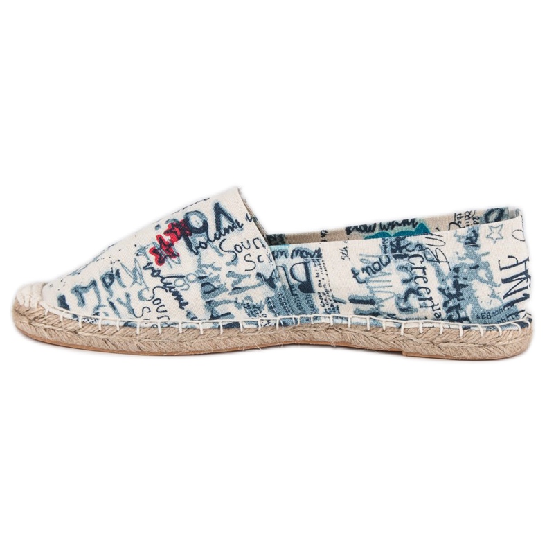 McKey Stylische Espadrilles weiß blau marineblau 1