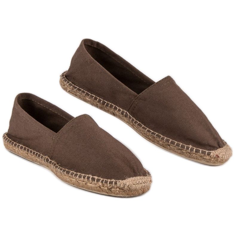 Braune Espadrilles mehrfarbig 2