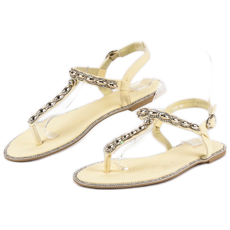 Elegante VICES Flip-Flops gelb 2