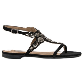 Corina Elegante Flip-Flops schwarz grau 1