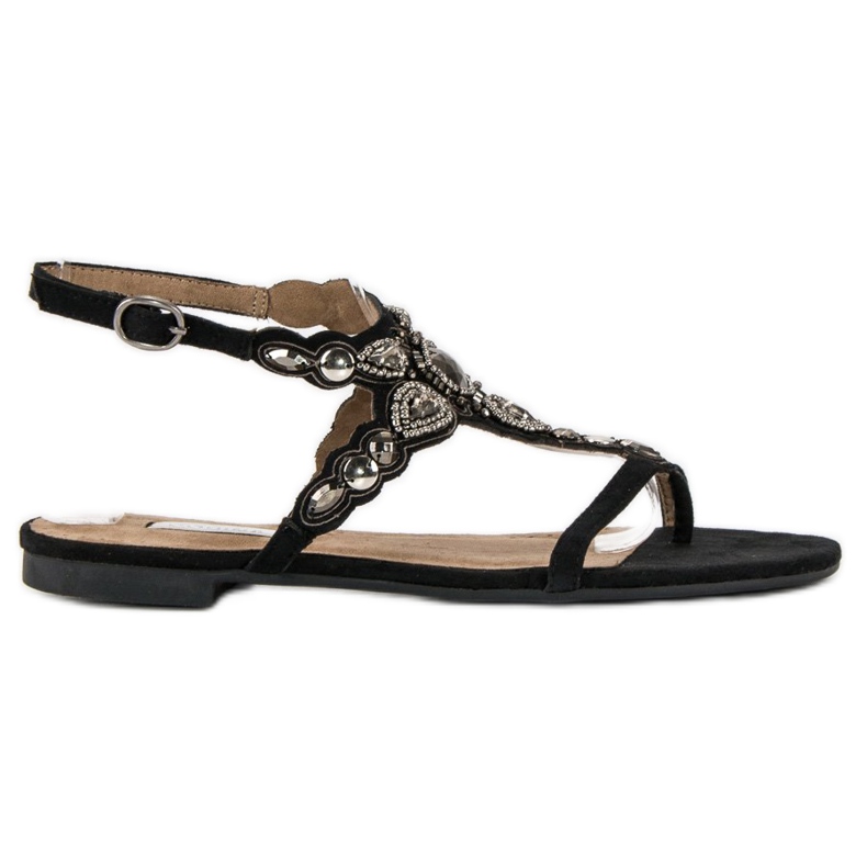 Corina Elegante Flip-Flops schwarz grau 1