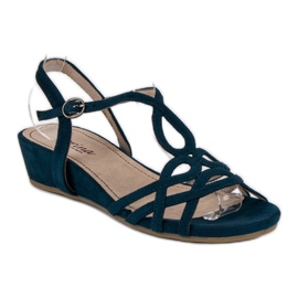 Corina Bequeme Sommersandalen marineblau 1