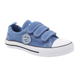 American Club American blu Turnschuhe mit Klettverschluss blau 1