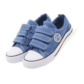 American Club American blu Turnschuhe mit Klettverschluss blau 4