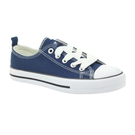 Marineblaue, gebundene Turnschuhe von American Club navy blau 1
